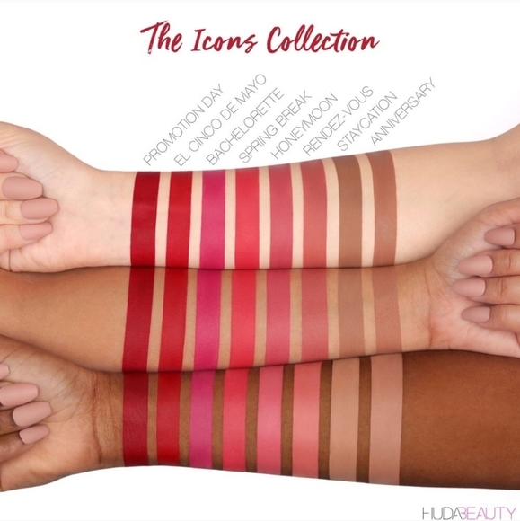 NIB-HUDA BEAUTY Matte Lipstick-Sping Break - Picture 3 of 7